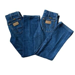 TWO (2) Pairs Wrangler Jeans Cowboy Cut Slim Fit 29x30